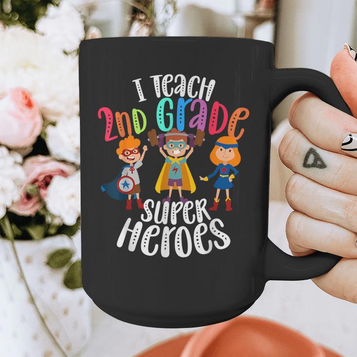 I Teach 2nd Grade Superheroes Back To School Teacher Men Women Girls Kids Graphic Print Coffee Mug, 2nd Grade Teacher Gifts, funny design