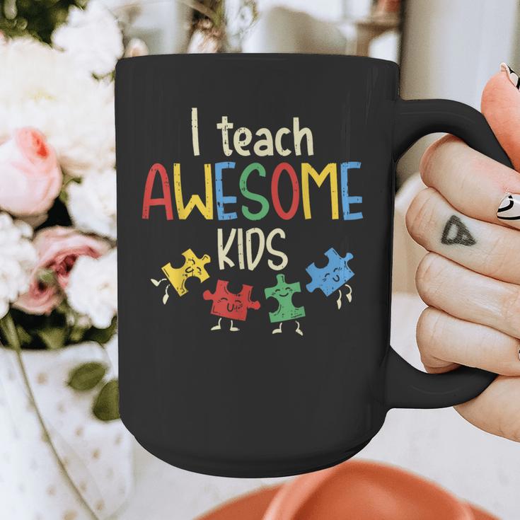 I Teach Awesome Kids Shirt Autism Special Education Teacher Graphic Print Coffee Mug, funny design