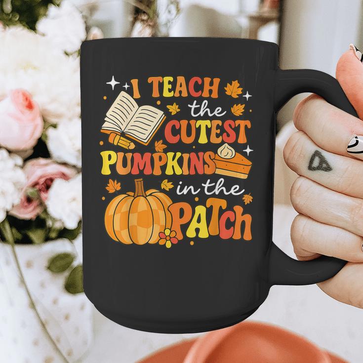 I Teach The Coolest Pumpkins In The Patch Teacher Halloween Graphic Print Coffee Mug, funny design