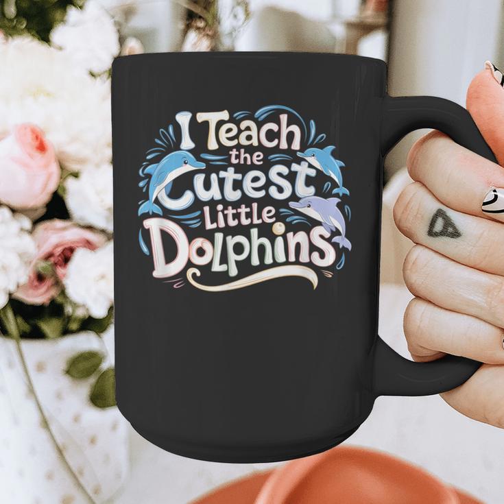 I Teach The Cutest Little Dolphins Cute Animal Teacher Graphic Print Coffee Mug, funny design I Teach The Cutest Little Dolphins Cute Animal Teacher Graphic Print Coffee Mug, funny design