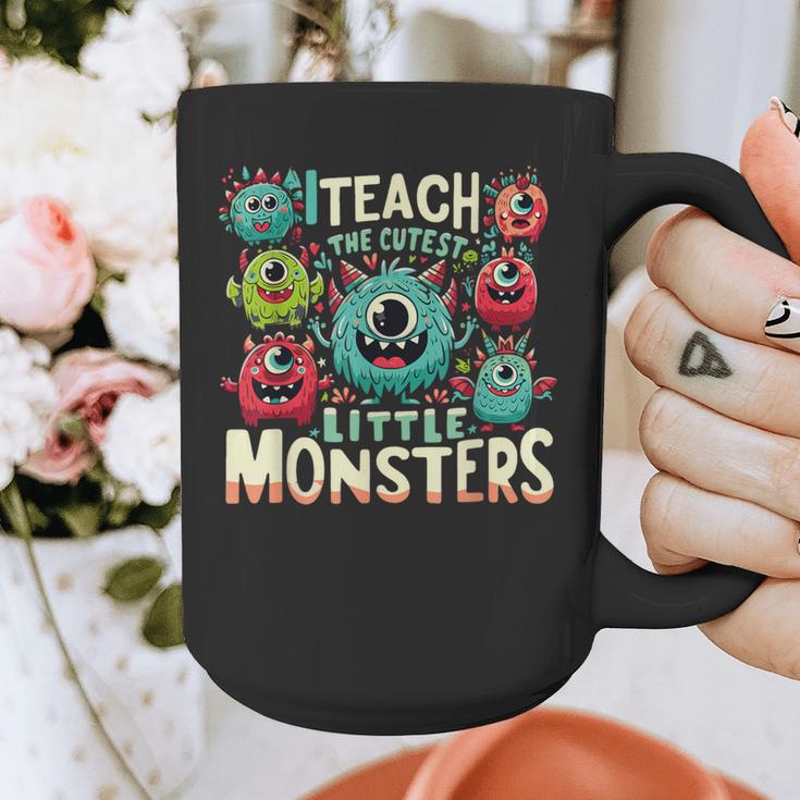 I Teach The Cutest Little Monsters Teacher Halloween Outfit Graphic Print Coffee Mug, funny design I Teach The Cutest Little Monsters Teacher Halloween Outfit Graphic Print Coffee Mug, funny design