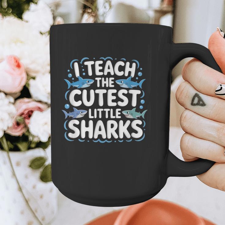 I Teach The Cutest Little Sharks Teacher School Graphic Print Coffee Mug, funny design I Teach The Cutest Little Sharks Teacher School Graphic Print Coffee Mug, funny design