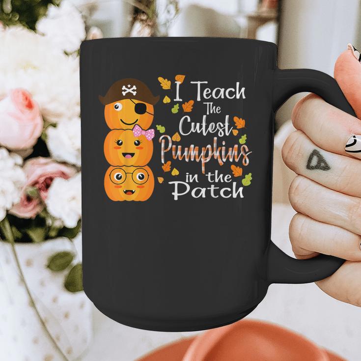I Teach The Cutest Pumpkins Halloween Shirt For Teachers Graphic Print Coffee Mug, funny design