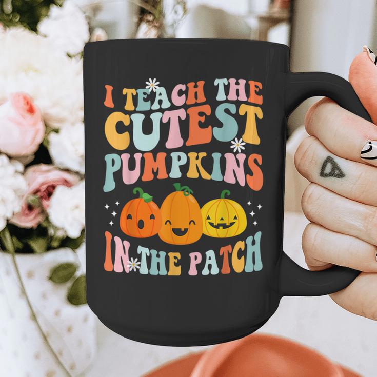 I Teach The Cutest Pumpkins In The Patch Teacher Graphic Print Coffee Mug, funny design I Teach The Cutest Pumpkins In The Patch Teacher Graphic Print Coffee Mug, funny design