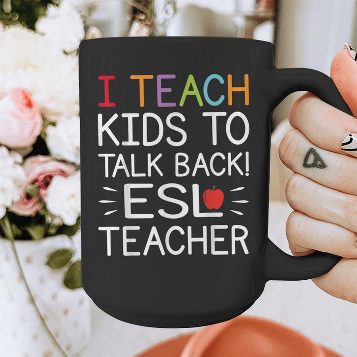 I Teach Kids To Talk Back ESL ESOL Teacher School Team Group Graphic Print Coffee Mug, Esl Teacher Gifts, funny design I Teach Kids To Talk Back ESL ESOL Teacher School Team Group Graphic Print Coffee Mug, Esl Teacher Gifts, funny design