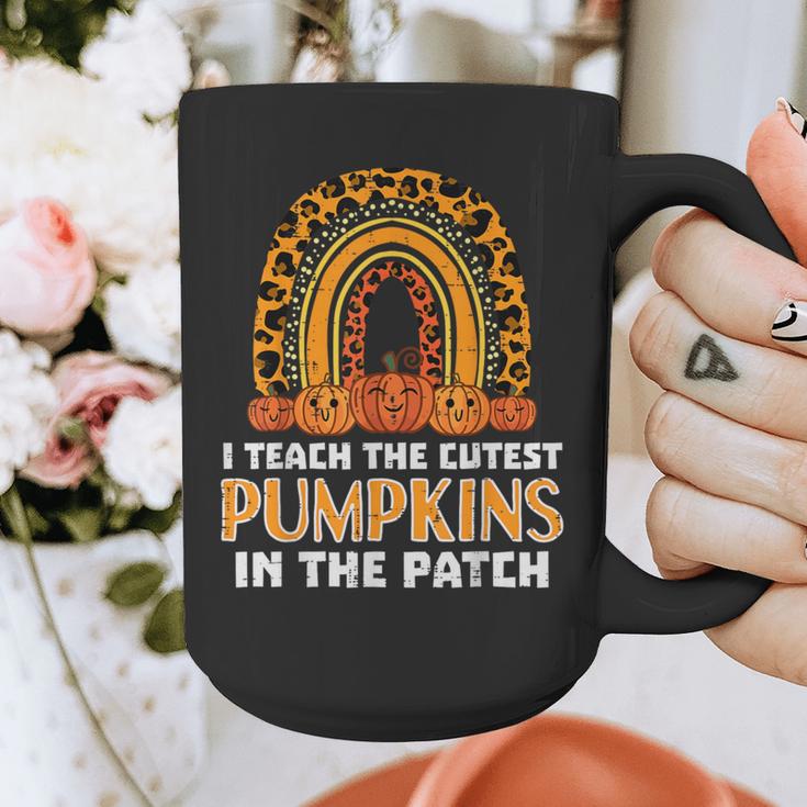 Teach Leopard Rainbow Cute Halloween Costume Teacher Women Graphic Print Coffee Mug, funny design