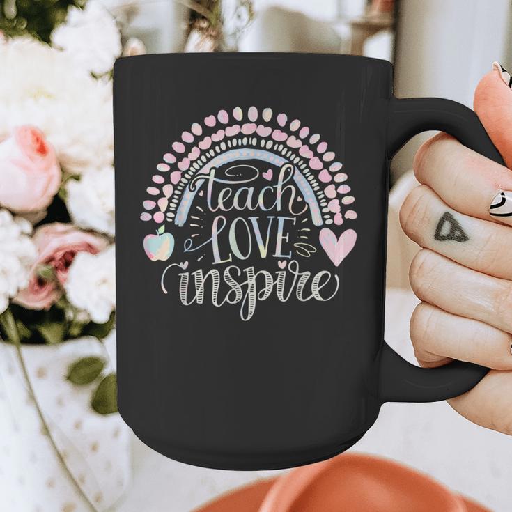 Teach Love Inspire Teacher Graphic Print Coffee Mug, funny design Teach Love Inspire Teacher Graphic Print Coffee Mug, funny design