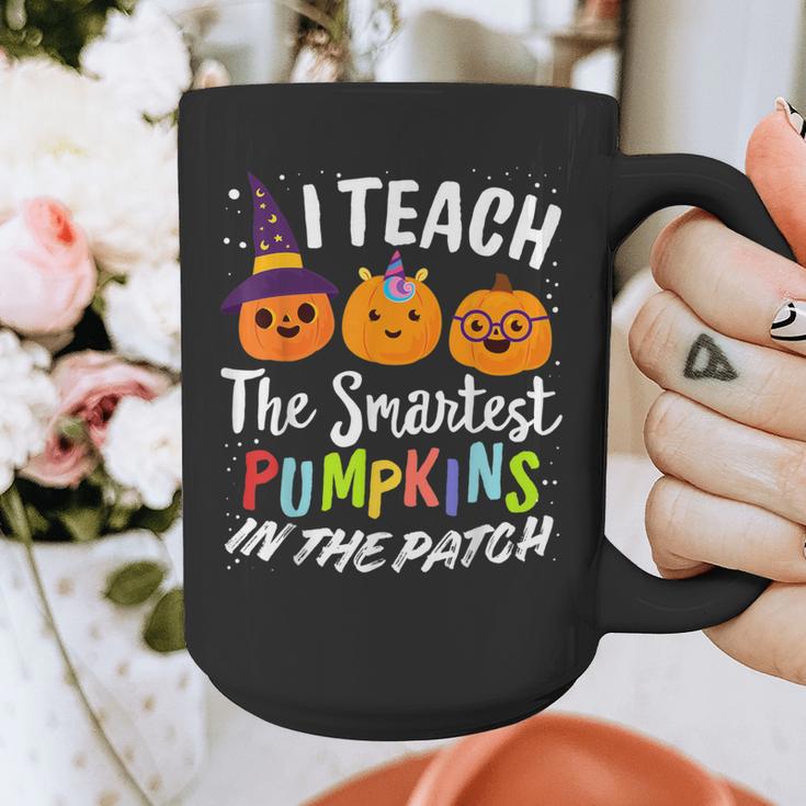 I Teach The Smartest Pumpkins The Patch Teacher Fall Season For Men Women Kids Graphic Print Coffee Mug, funny design