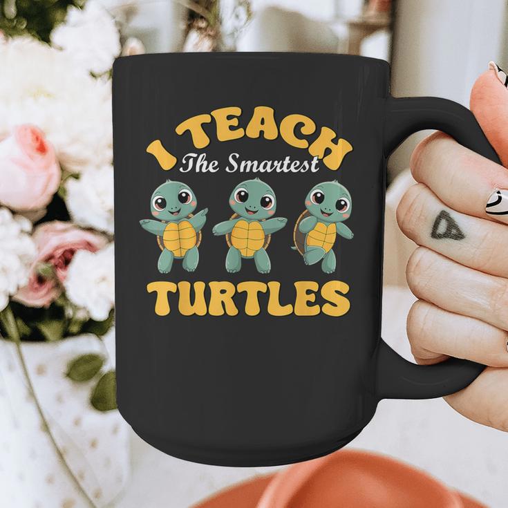 I Teach The Smartest Turtles Thanksgiving Proud Teacher Job Graphic Print Coffee Mug, funny design