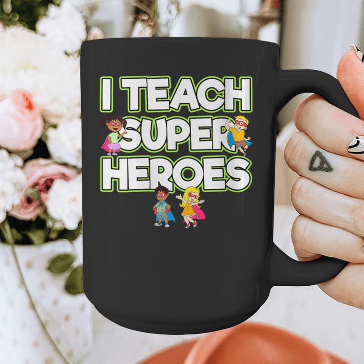 I Teach Superheroes School Teacher Professor Graphic Print Coffee Mug, funny design I Teach Superheroes School Teacher Professor Graphic Print Coffee Mug, funny design