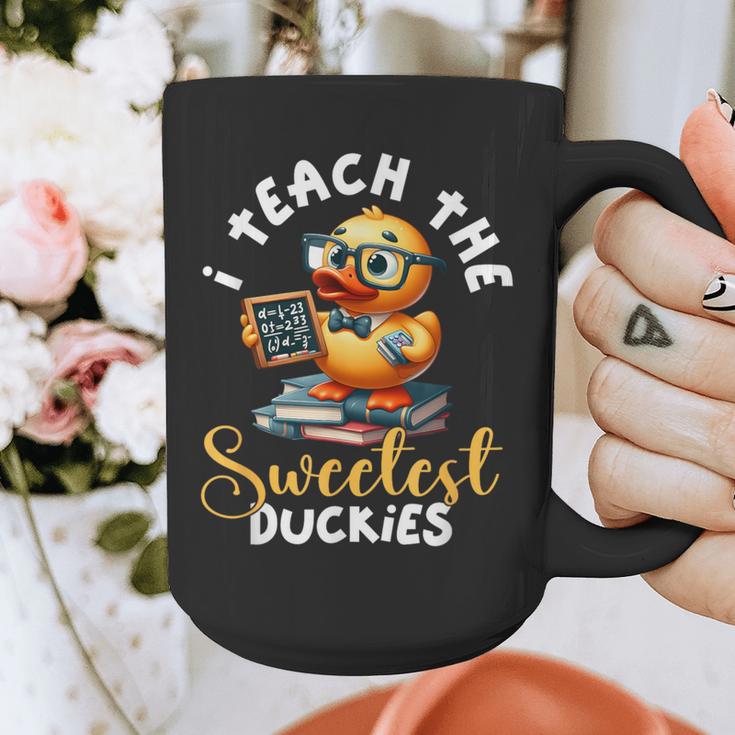 I Teach The Sweetest Duckies Teacher Rubber Duck Teaching Graphic Print Coffee Mug, funny design I Teach The Sweetest Duckies Teacher Rubber Duck Teaching Graphic Print Coffee Mug, funny design