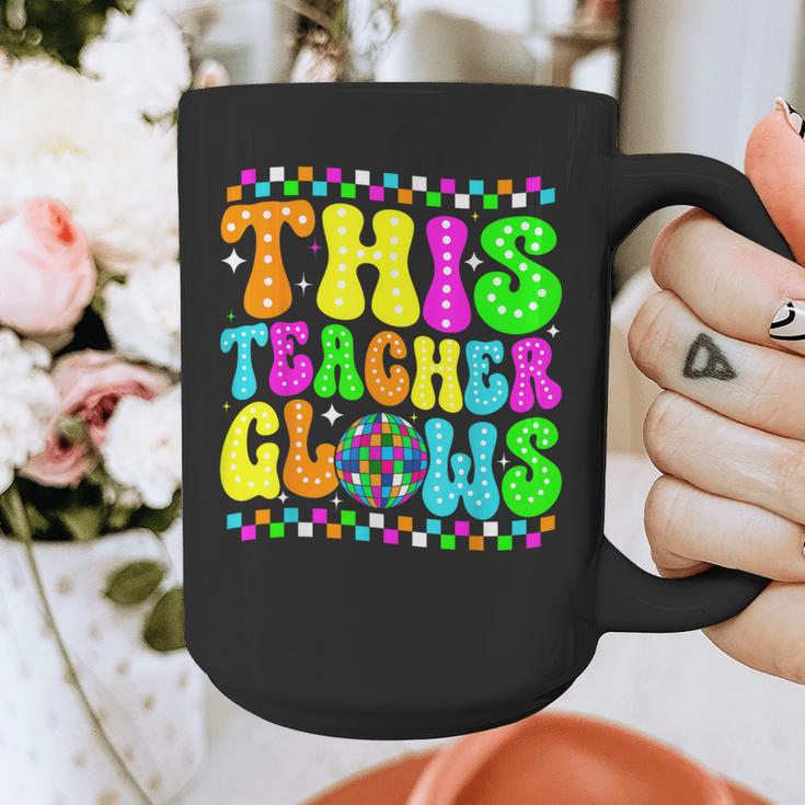 This Teacher 80s 90s Teachers's Day Glows Last Day Of School Graphic Print Coffee Mug, 90s Teacher Gifts, funny design This Teacher 80s 90s Teachers's Day Glows Last Day Of School Graphic Print Coffee Mug, 90s Teacher Gifts, funny design