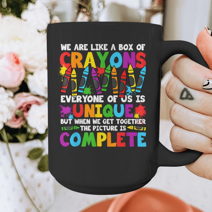 Teacher We Are Like A Box Of Crayons Back To School Graphic Print Coffee Mug, funny design Teacher We Are Like A Box Of Crayons Back To School Graphic Print Coffee Mug, funny design
