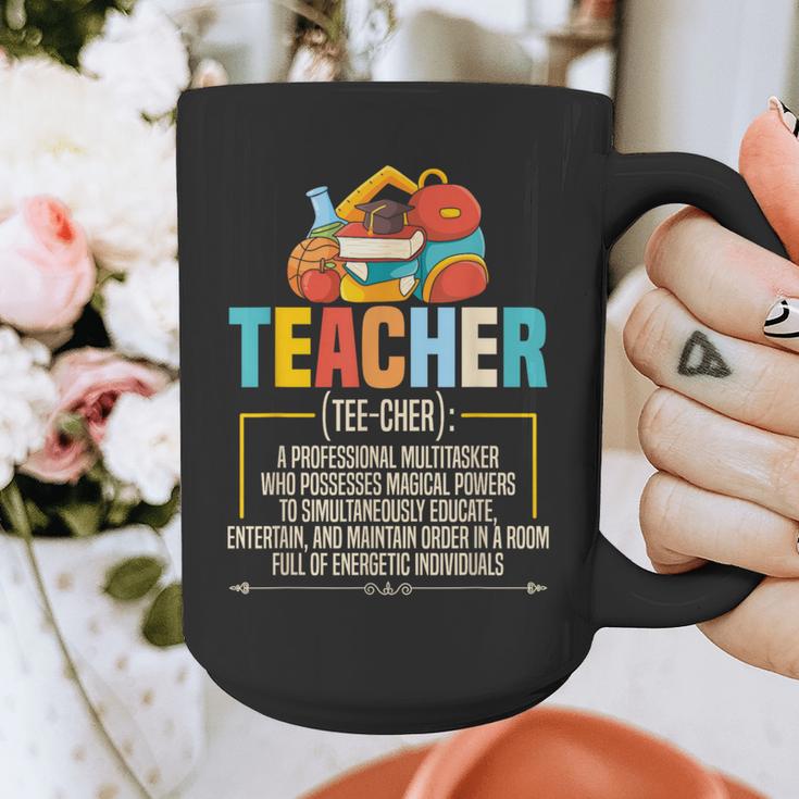 Teacher Definition Teaching School Teacher Men Women Graphic Print Coffee Mug, funny design