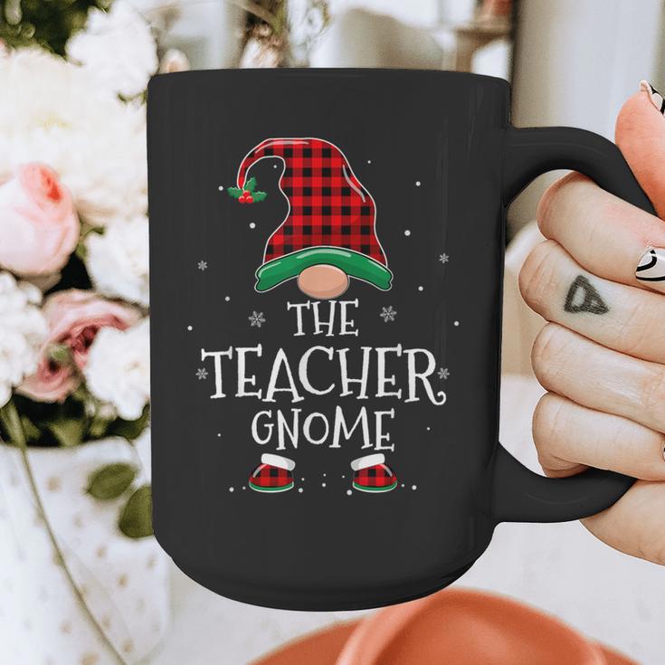 Teacher Gnome Xmas Family Matching Plaid Christmas Gnomes Graphic Print Coffee Mug, funny design