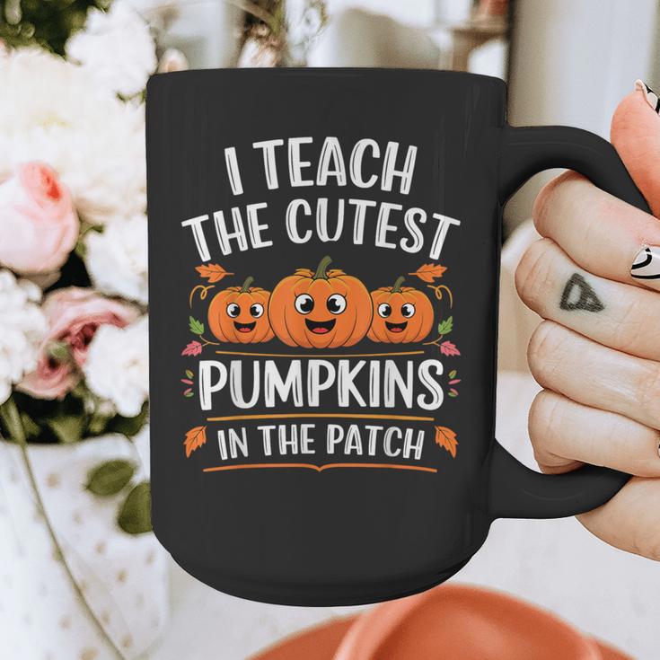 Teacher Halloween I Teach The Cutest Pumpkins In The Patch Graphic Print Coffee Mug, funny design
