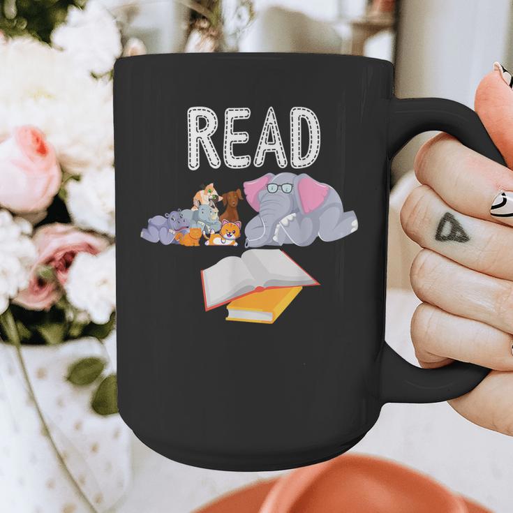 Teacher Library Read Book Club Piggie Elephant Pigeons Men Women Kids Graphic Print Coffee Mug, funny design