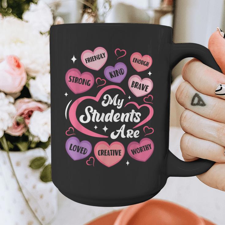 Teacher Positive Affirmations Candy Heart Valentine's Day Graphic Print Coffee Mug, funny design Teacher Positive Affirmations Candy Heart Valentine's Day Graphic Print Coffee Mug, funny design