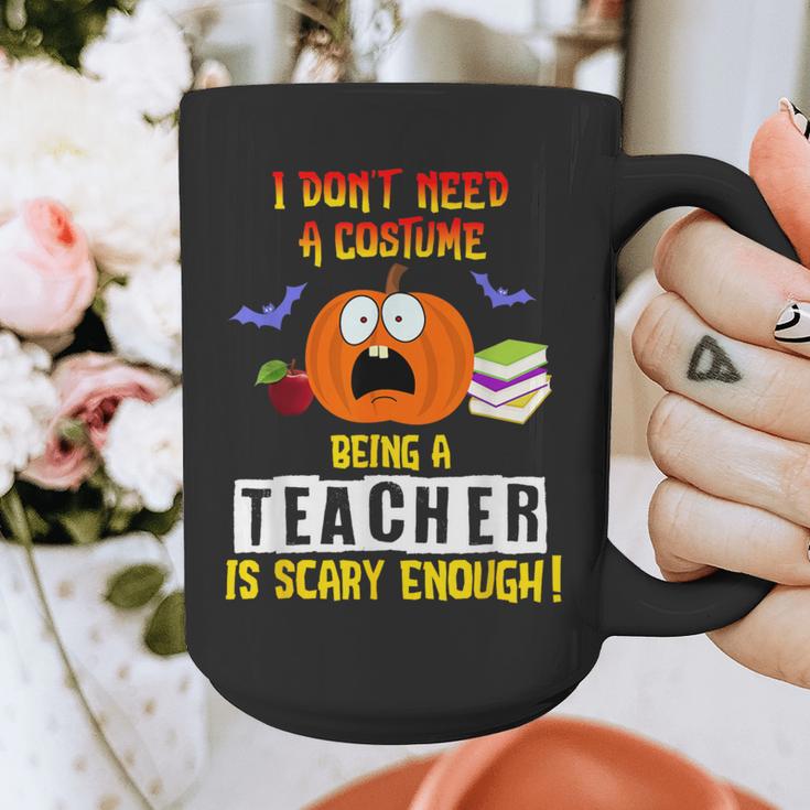 Being a Teacher Is Scary Enough Halloween Graphic Print Coffee Mug, funny design Being a Teacher Is Scary Enough Halloween Graphic Print Coffee Mug, funny design
