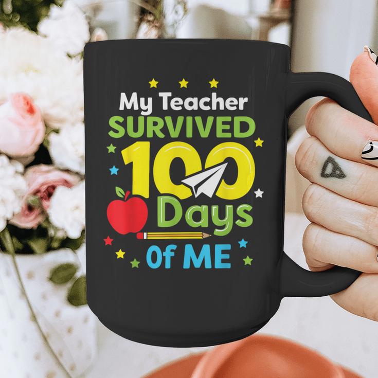 My Teacher Survived 100 Days Of Me Graphic Print Coffee Mug, funny design My Teacher Survived 100 Days Of Me Graphic Print Coffee Mug, funny design