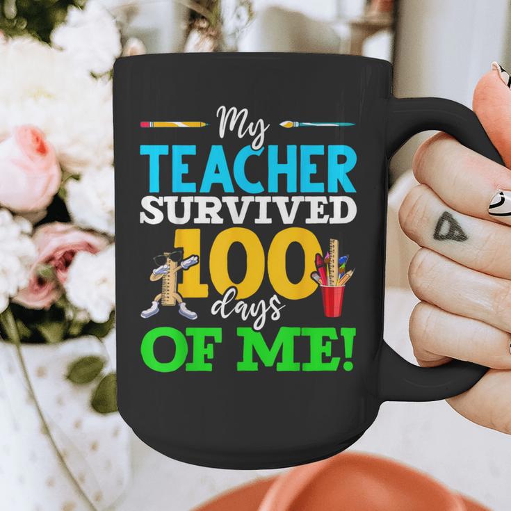 My Teacher Survived 100 Days Of Me Dab 100 Days Of School For Men Women Kids Graphic Print Coffee Mug, funny design