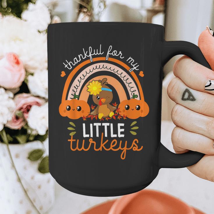 Teacher Thanksgiving Shirt Thankful For My Little Turkeys Graphic Print Coffee Mug, funny design