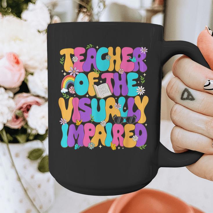 Teacher Of The Visually Impaired Blindness Awareness Graphic Print Coffee Mug, funny design Teacher Of The Visually Impaired Blindness Awareness Graphic Print Coffee Mug, funny design