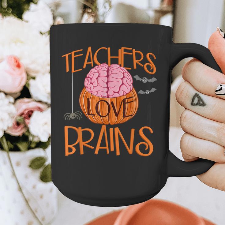 Teachers Love Brains Halloween T-Shirt For Men Women Graphic Print Coffee Mug, funny design