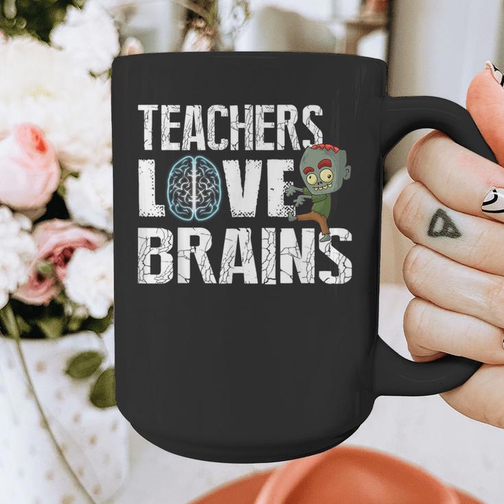 Teachers Love Brains Zombie Halloween Hilarious Graphic Print Coffee Mug, funny design Teachers Love Brains Zombie Halloween Hilarious Graphic Print Coffee Mug, funny design