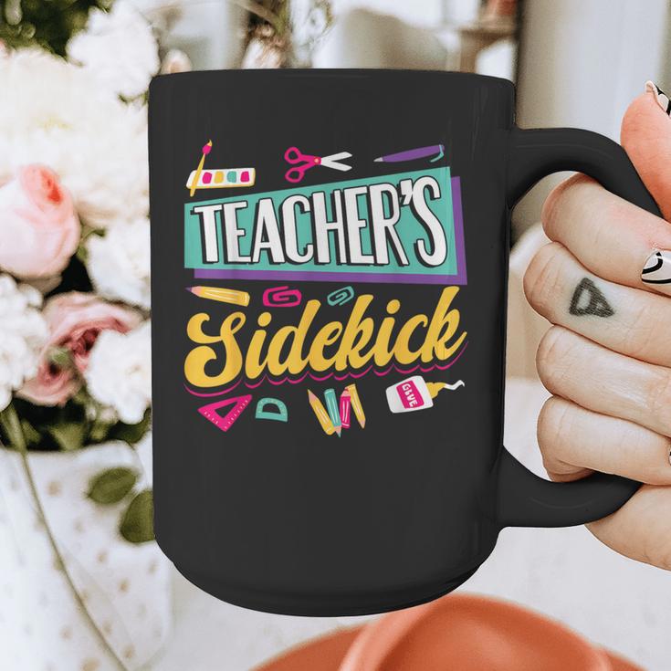Teacher's Sidekick Teacher Assisting Teaching Assistant Graphic Print Coffee Mug, funny design