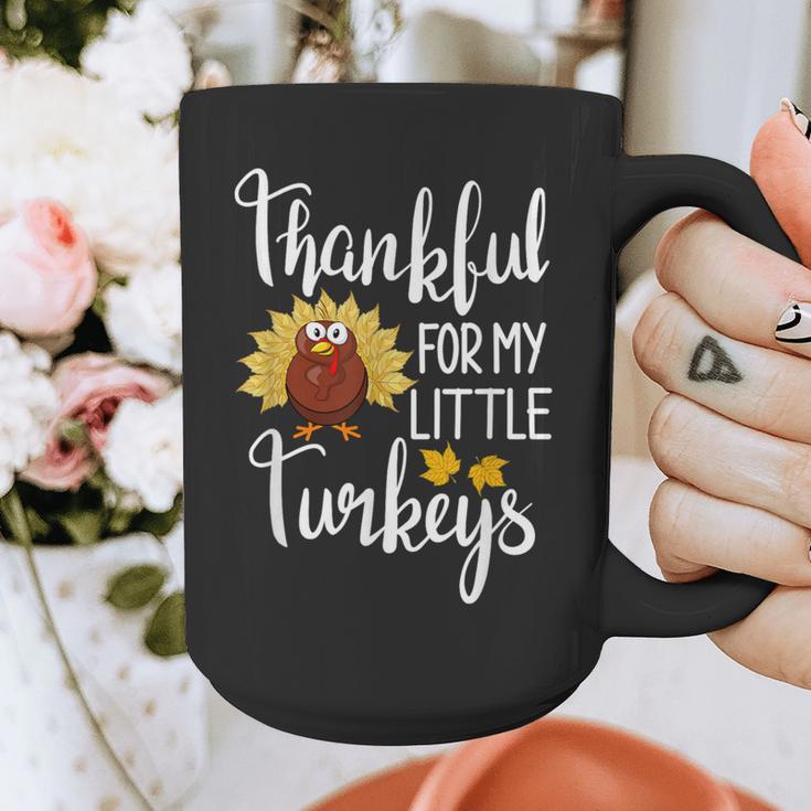 Teachers Thanksgiving Thankful For My Little Turkeys Graphic Print Coffee Mug, funny design