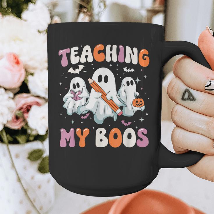 Teaching My Boos Teacher Cute Ghost Teacher Halloween Graphic Print Coffee Mug, funny design Teaching My Boos Teacher Cute Ghost Teacher Halloween Graphic Print Coffee Mug, funny design