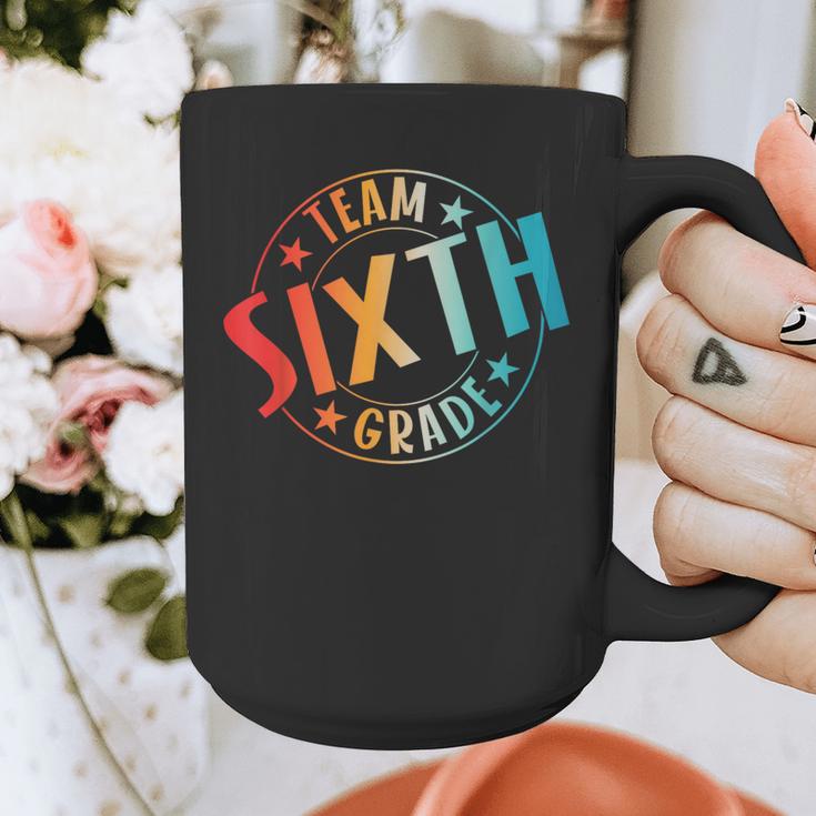 Team Sixth Grade Teacher Student Back To School 6th Grade Graphic Print Coffee Mug, funny design Team Sixth Grade Teacher Student Back To School 6th Grade Graphic Print Coffee Mug, funny design