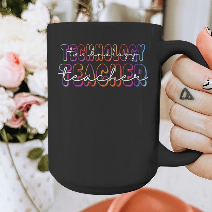 Technology Teacher Student First Day Back To School Tie Dye For Men Women Girls Kids Graphic Print Coffee Mug, funny design