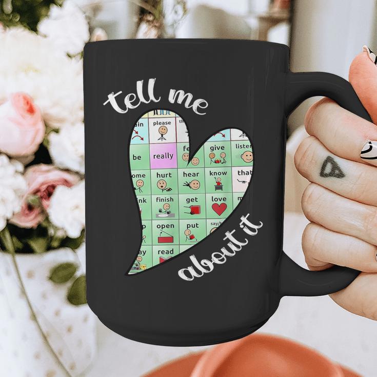 Tell Me About It Speech Pathology Aac Sped Teacher Graphic Print Coffee Mug, funny design Tell Me About It Speech Pathology Aac Sped Teacher Graphic Print Coffee Mug, funny design