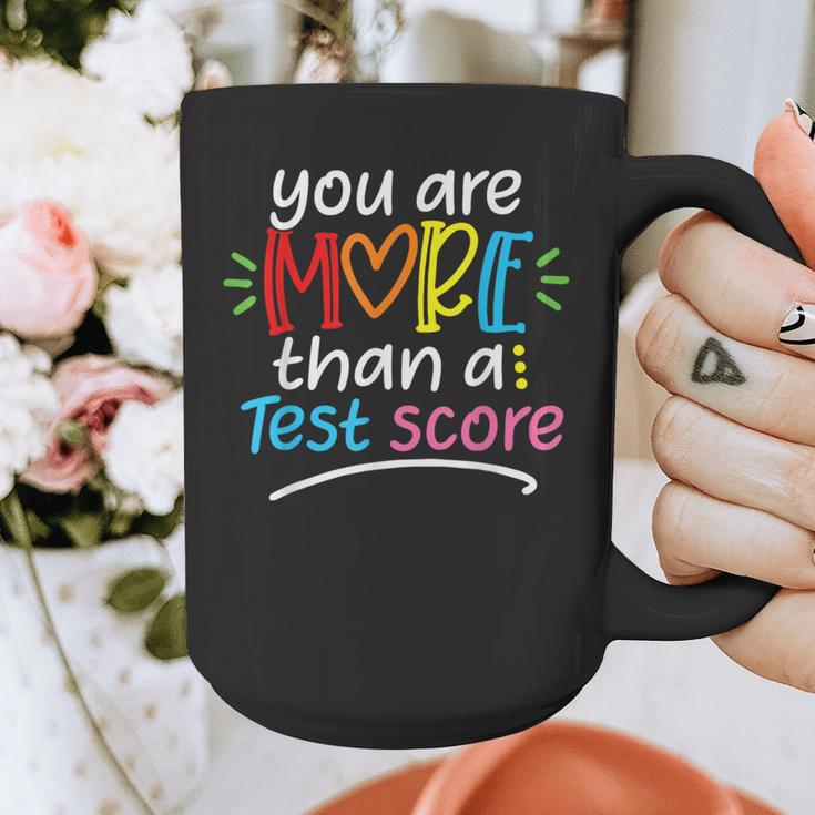 Test Day Teacher Shirt You Are More Than a Test Score Women Graphic Print Coffee Mug, funny design