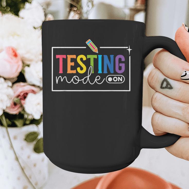 Testing Mode On Testing Day Motivational Teacher Kids Graphic Print Coffee Mug, funny design Testing Mode On Testing Day Motivational Teacher Kids Graphic Print Coffee Mug, funny design