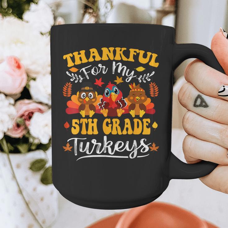 Thankful For My 5th Grade Turkeys Thanksgiving Teacher Fall Graphic Print Coffee Mug, funny design Thankful For My 5th Grade Turkeys Thanksgiving Teacher Fall Graphic Print Coffee Mug, funny design