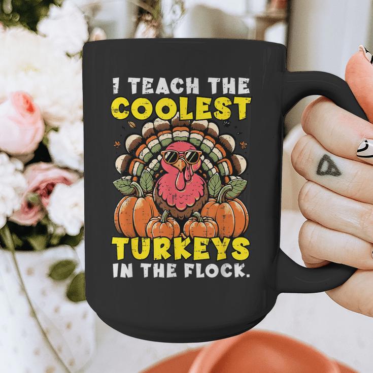 Thanksgiving I Teach Coolest Turkeys Teacher Fall Women Men Graphic Print Coffee Mug, funny design Thanksgiving I Teach Coolest Turkeys Teacher Fall Women Men Graphic Print Coffee Mug, funny design