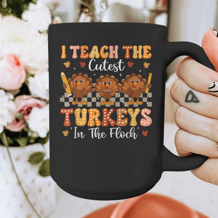 Thanksgiving Teacher I Teach The Cutest Turkeys In The Flock Graphic Print Coffee Mug, funny design Thanksgiving Teacher I Teach The Cutest Turkeys In The Flock Graphic Print Coffee Mug, funny design