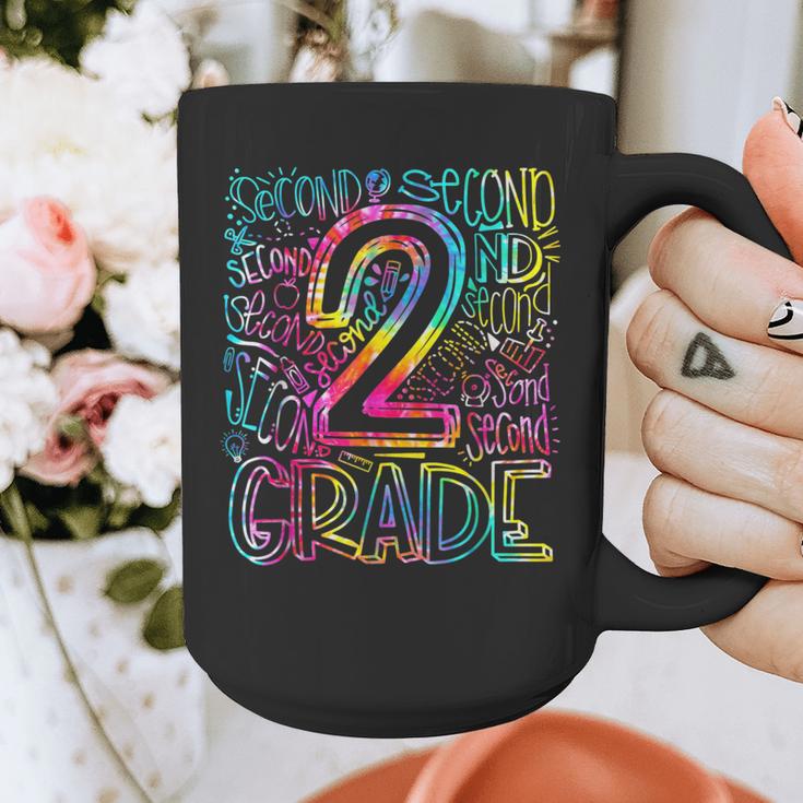 Tie Dye 2nd Grade Typography Team Second Grade Teacher Graphic Print Coffee Mug, 2nd Grade Teacher Gifts, funny design
