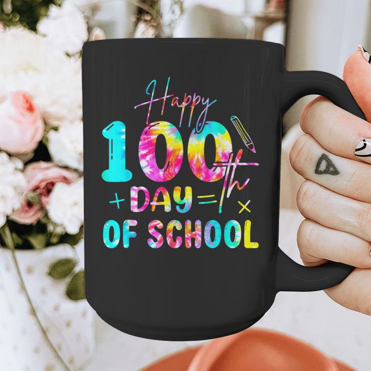 Tie Dye Happy 100th Day Of School Teacher Student 100 Days Graphic Print Coffee Mug, funny design
