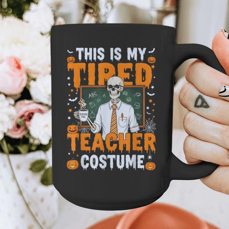 This Is My Tired Teacher Costume Halloween Costumes Graphic Print Coffee Mug, funny design