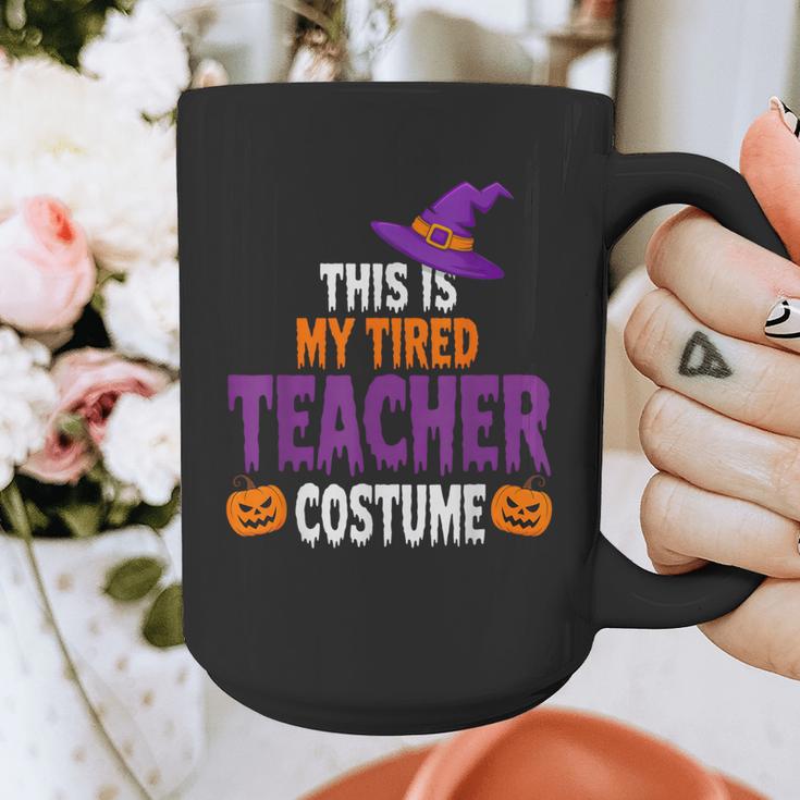 Tired Teacher Costume For Halloween Teachers Graphic Print Coffee Mug, funny design Tired Teacher Costume For Halloween Teachers Graphic Print Coffee Mug, funny design