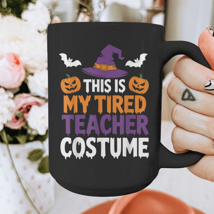 Tired Teacher Costume For Humor Halloween Graphic Print Coffee Mug, funny design Tired Teacher Costume For Humor Halloween Graphic Print Coffee Mug, funny design