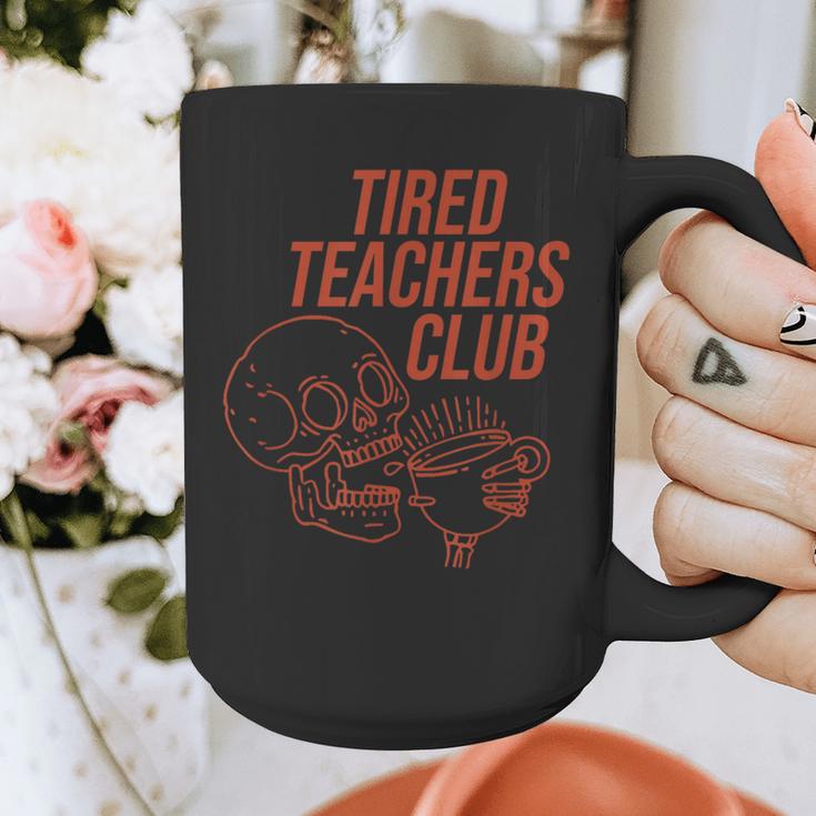 Tired Teachers Club Graphic Print Coffee Mug, funny design Tired Teachers Club Graphic Print Coffee Mug, funny design