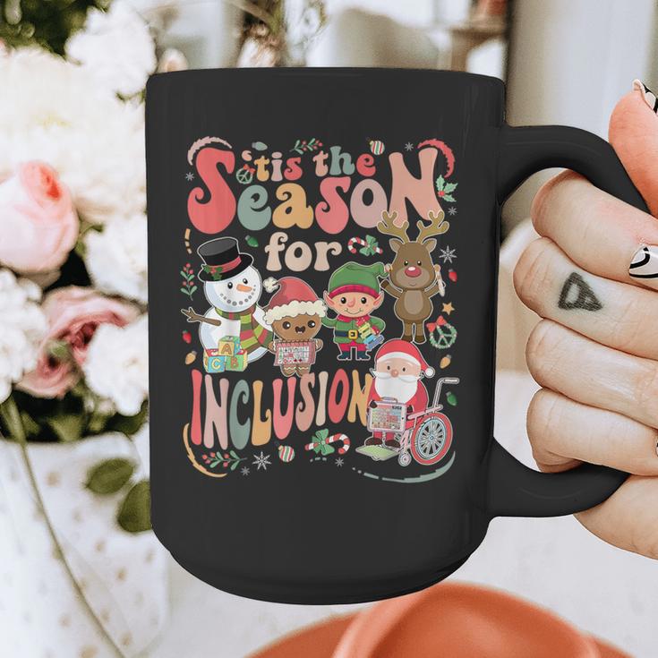 Tis The Season For Inclusion Christmas Sped Teacher Graphic Print Coffee Mug, funny design