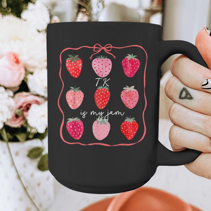 TK Is My Jam Transitional Kindergarten TK Teacher Strawberry Graphic Print Coffee Mug, funny design TK Is My Jam Transitional Kindergarten TK Teacher Strawberry Graphic Print Coffee Mug, funny design