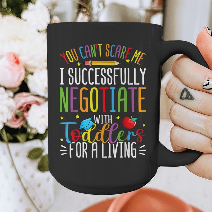 Toddler Negotiator Preschool Teacher Humor Babysitters Graphic Print Coffee Mug, funny design