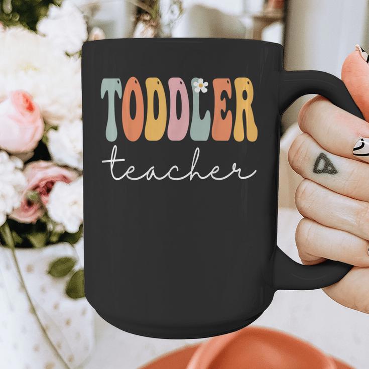Toddler Teacher Retro Groovy Women Happy First Day Of School Graphic Print Coffee Mug, Groovy Teacher Gifts, funny design Toddler Teacher Retro Groovy Women Happy First Day Of School Graphic Print Coffee Mug, Groovy Teacher Gifts, funny design